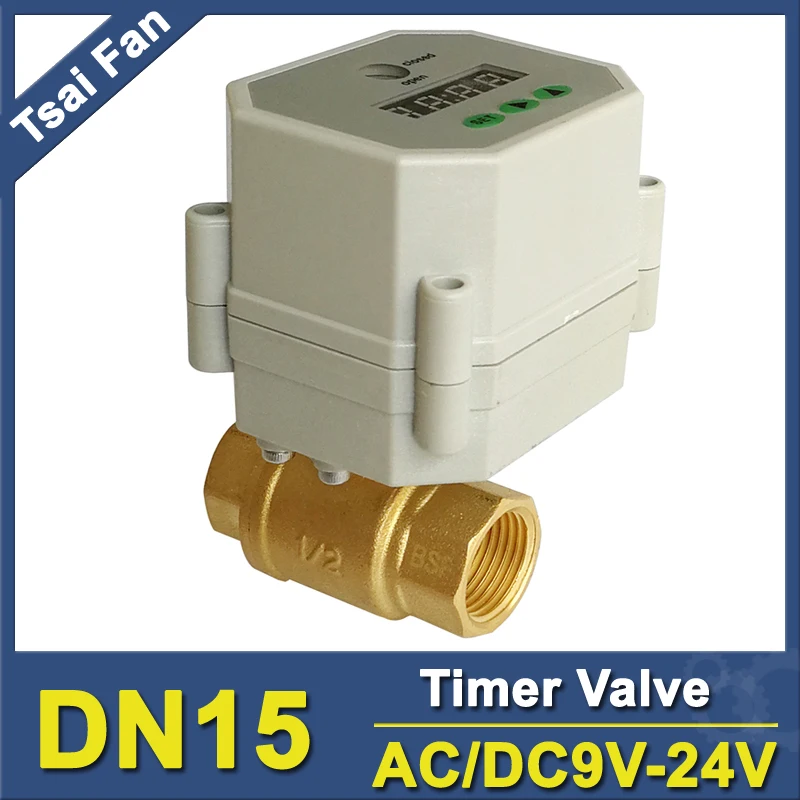 BSP/NPT 1/2 ''таймер сливные клапаны 2 Way Латунь DN15 таймер часы на/клапаны для воды Управление/орошения