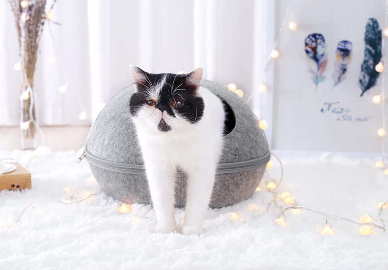 Домик для кошки Hoopet, кровать для питомца, круглая, для котенка, с отверстием, для дома, для собаки, щенка, кошки, домашнее гнездо, для питомца, корзина для кошек, питомник