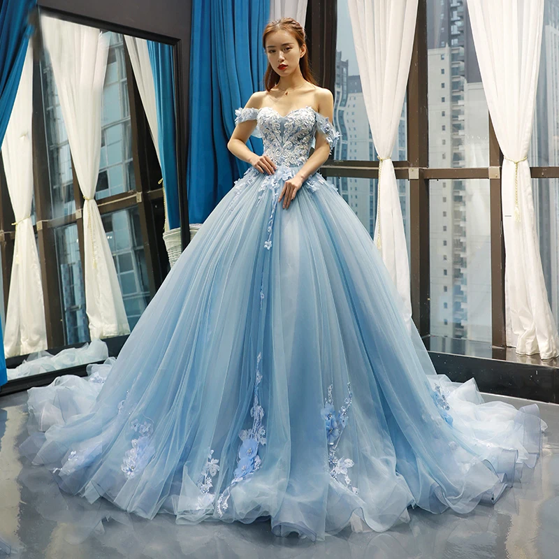 J66706 jancember wedding party dress off shoulder sweetheart appliques lace ball gown floor length vestido de festa madrinha
