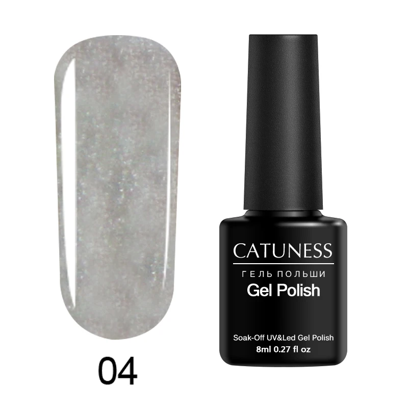 04 Профессиональный Гель-лак для ногтей от CATUNESS, 8 мл, 29 цветов, блестки, долговечный акриловый Поливиниловый лак для ногтей, впитывающий Полупостоянный УФ-гель для ногтей - Цвет: 04