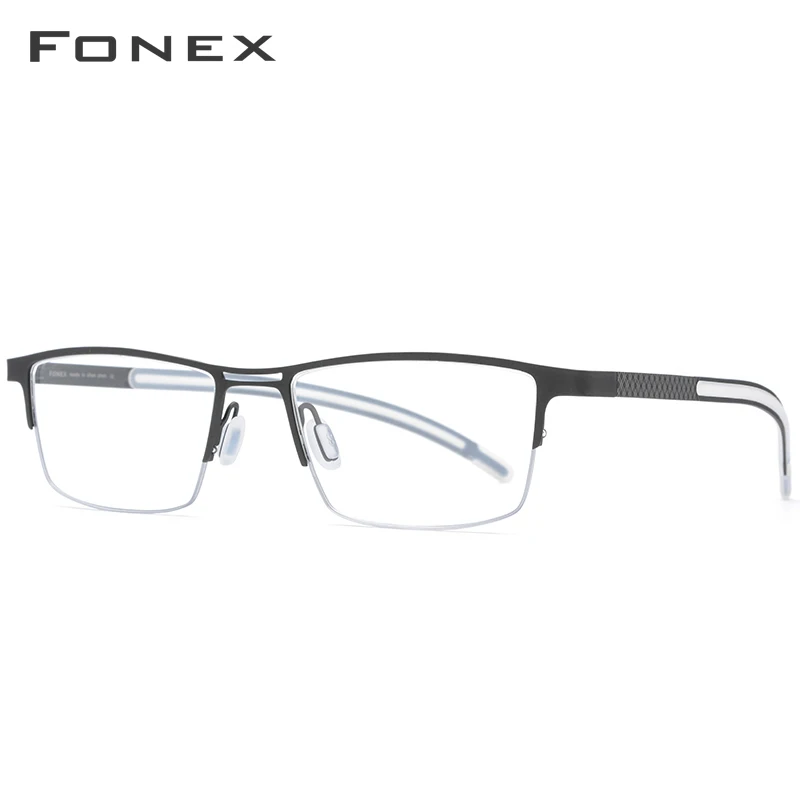 FONEX B титановые очки, оправа для мужчин, новинка, очки для глаз по рецепту, полуоправы, квадратные очки для близорукости, оптические очки 872