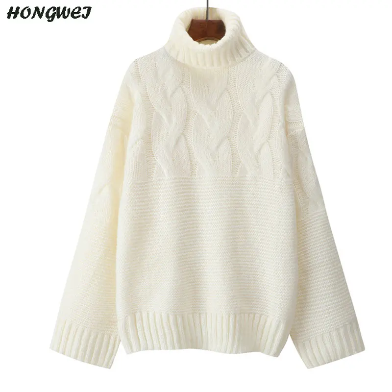 Толстый теплый Рождественский свитер осень-зима Для женщин Свитер с воротником