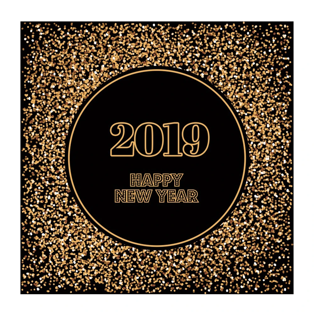 Laeacco с новым годом 2019 золотой темно-красный фон в горошек для фотосъемки