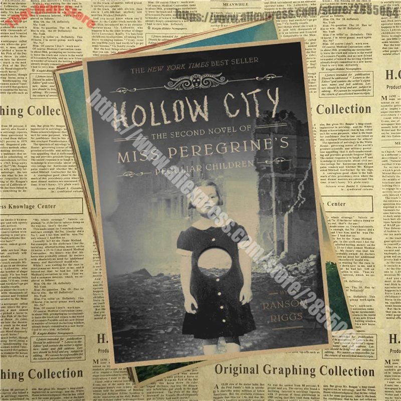 Miss Peregrine's Home для особенных детей core Винтажный Фильм крафт плакат Настенный декор Бар Кафе гостиная столовая - Цвет: Светло-серый