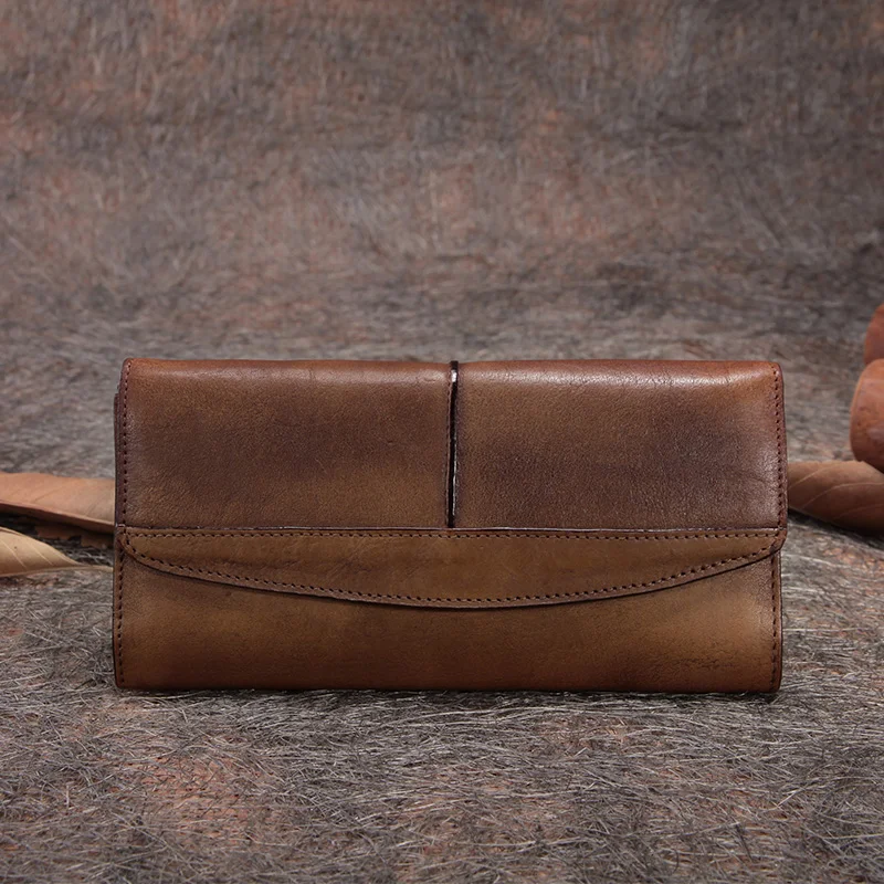 2019 винтажный Женский Повседневный клатч из натуральной кожи с магнитной пряжкой