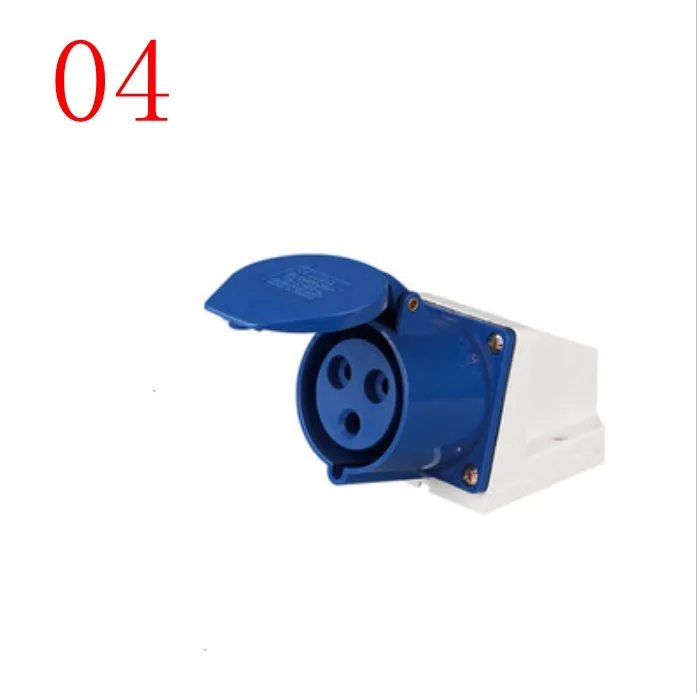 Розетки и гнезда для промышленных площадок Blue Range AC220V-250V 16 A 3 Pin IP44 2P + E |
