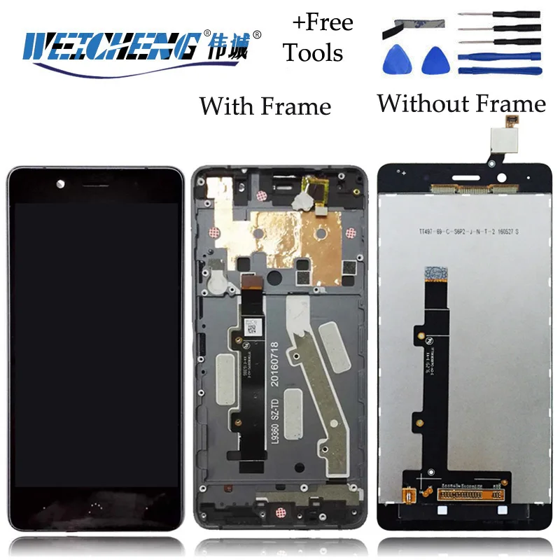 

Probado ok para BQ Aquaris X5 Plus Lcd pantalla táctil para BQ X5 Plus con marco herramientas libres