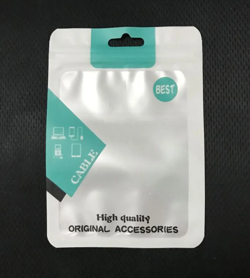 green empty bag 200 шт./лот 10,5*15 см сумки на молнии Розничная посылка полиэтиленовый пакет opp для iphone samsung xiaomi USB кабель с отверстием - Цвет: green empty bag