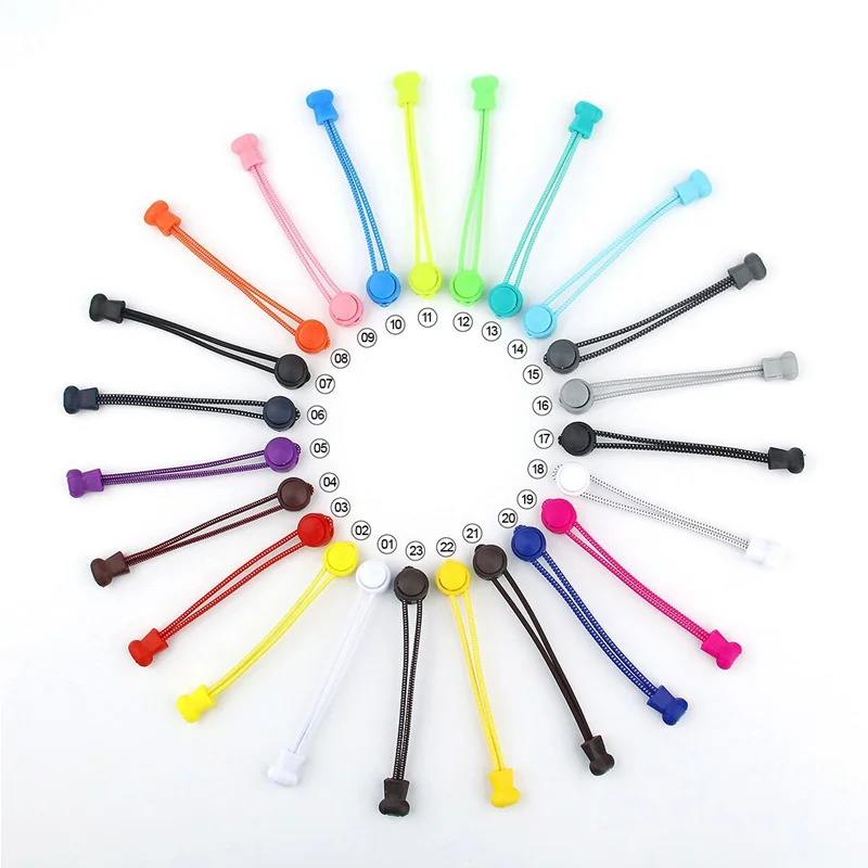 1 пара Растягивающихся шнурков 22 цвета фиксирующий башмак эластичные шнурки для