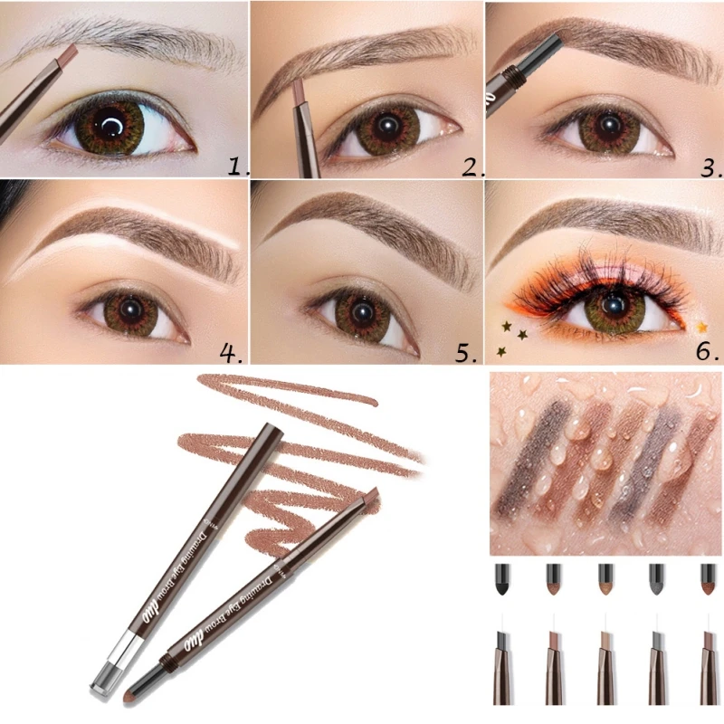 Automatic Eyebrow Pencil Eyes Makeup New Waterproof Eye Brow Pen Sobrancelha Liner Beauty Tool Long Lasting Crayon E1 | Красота и