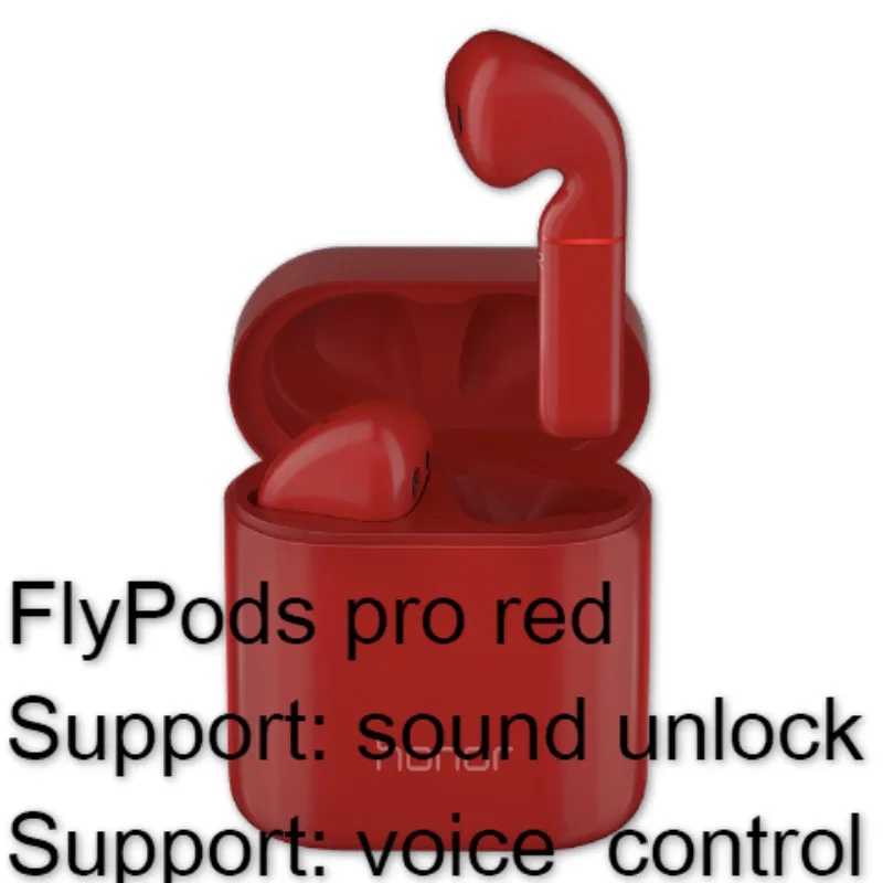 FlyPods pro red HUAWEI Honor FlyPods/Flypods Pro беспроводные наушники bluetooth гарнитура Музыка сенсорный двойной кран - Цвет: FlyPods pro red
