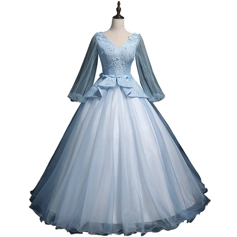 

Сексуальное бальное платье с v-образным вырезом, винтажное Пышное Платье, роскошное платье с вышивкой для вечеринки, пышное платье, Quinceanera ruha