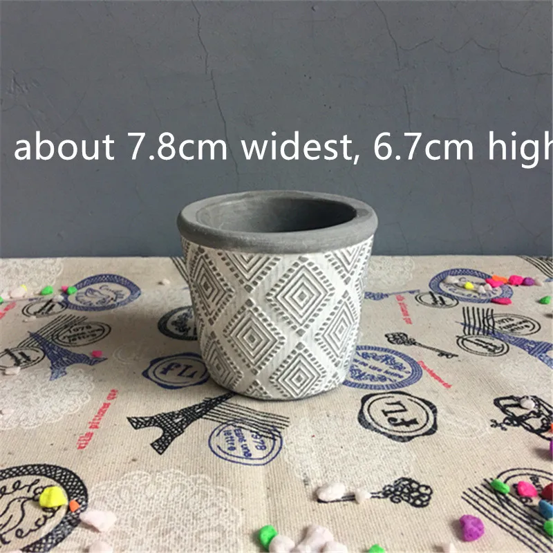 

Craft Decorating Clay Mold for Concrete Planter Making DIY Flowerpot Silicone Cement Mould