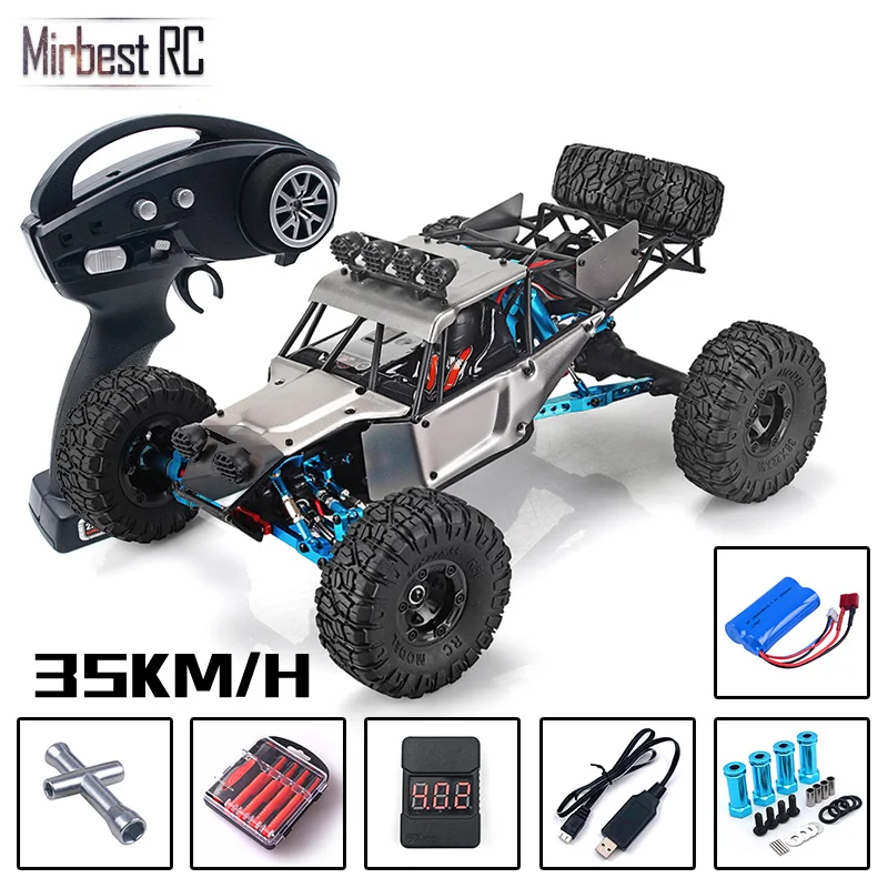 Brush Rtr-комплект Р/У Машинки 2,4 г 4WD 70 км/ч Радиоуправляемый автомобиль внедорожник для пустыни бесщеточный металлический обновленный PK WLtoys 12428 может переключаться Американская Рука японская рука - Цвет: Brush
