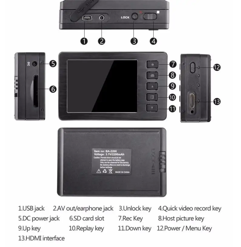 Мини видеорегистратор FHD нового поколения с регулируемым цифровым микрофоном