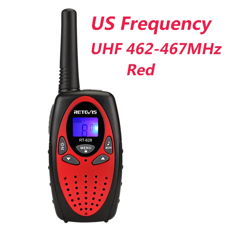10 шт. 4 цвета RETEVIS RT628 детская рация 0,5 Вт UHF частота Ham Радио коммуникатор A1026 - Цвет: Red US