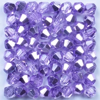 4mm 100pcs austria crystal bicone beads purple ab glass beads loose spacer bead 5301 for diy jewelry making