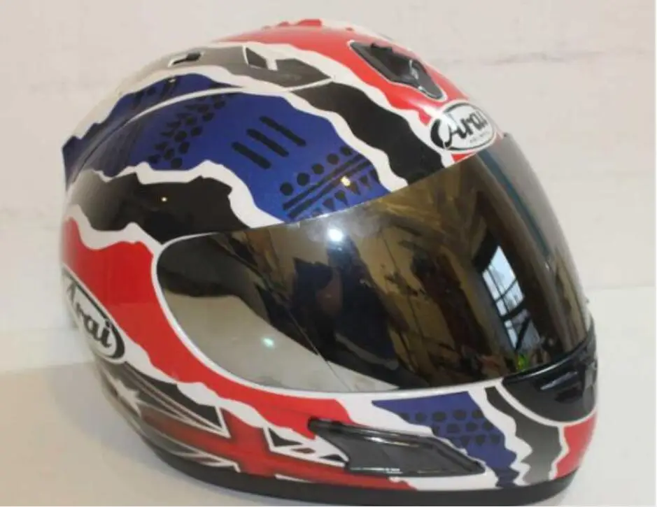Мотоциклетный шлем полный шлем arai мотоциклетный полный шлем сертификации ECE синий - Цвет: Коричневый