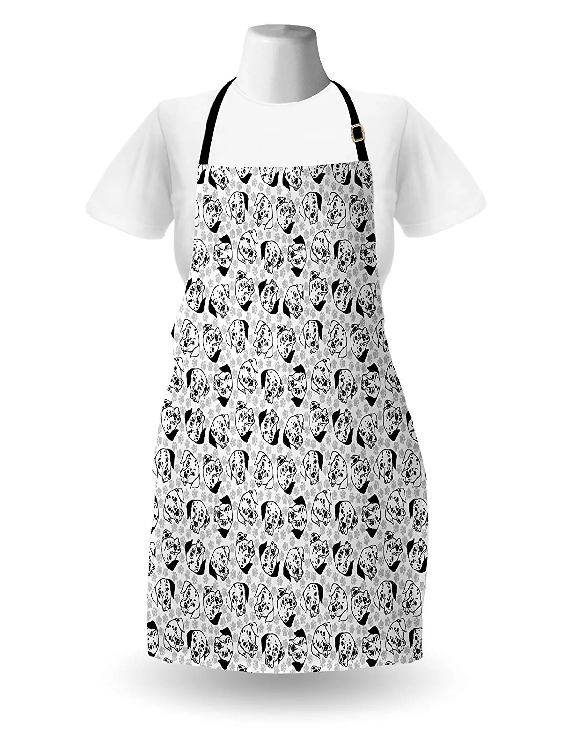 Фартук Dalmatian для собак с черными пятнами для лица простые милые лапы Забавный персонаж друг дети взрослые фартук для кухни для женщин