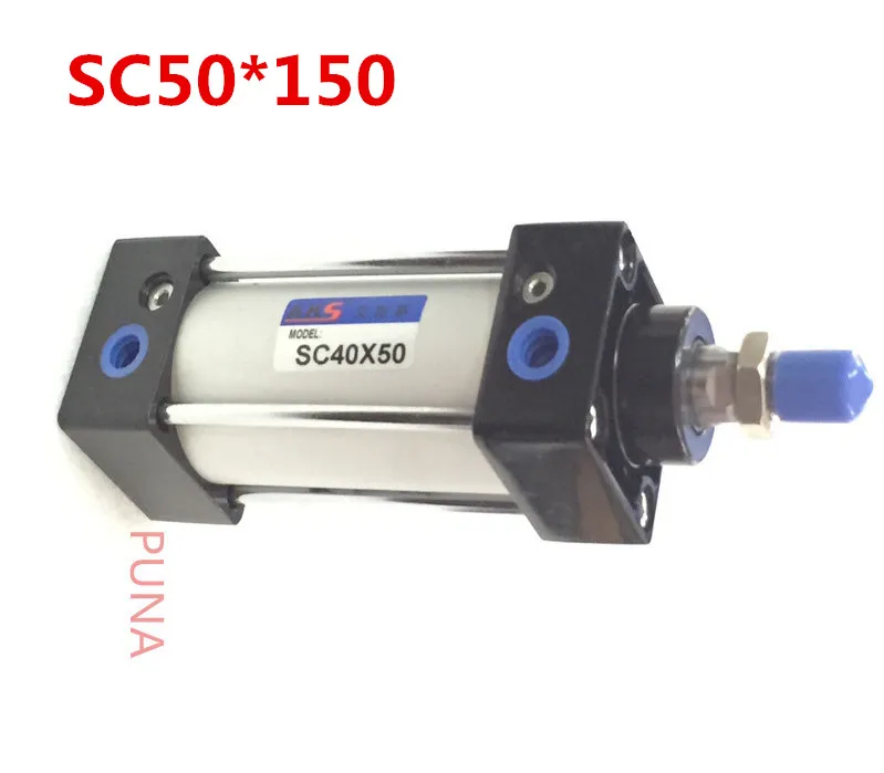 50 мм диаметр 150 ход 1/4 &quotbsp Стандартный Пневматический воздушный цилиндр SC 50x150 50-150