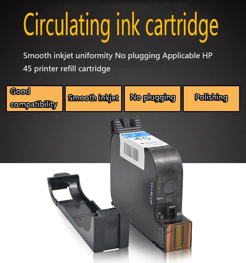 1 черный совместимый для 51645A для hp с чернилами hp Deskjet 8200 850C 870C 880 890 930 950 935 952 755 струйный принтер hp 45 чернильных картриджей