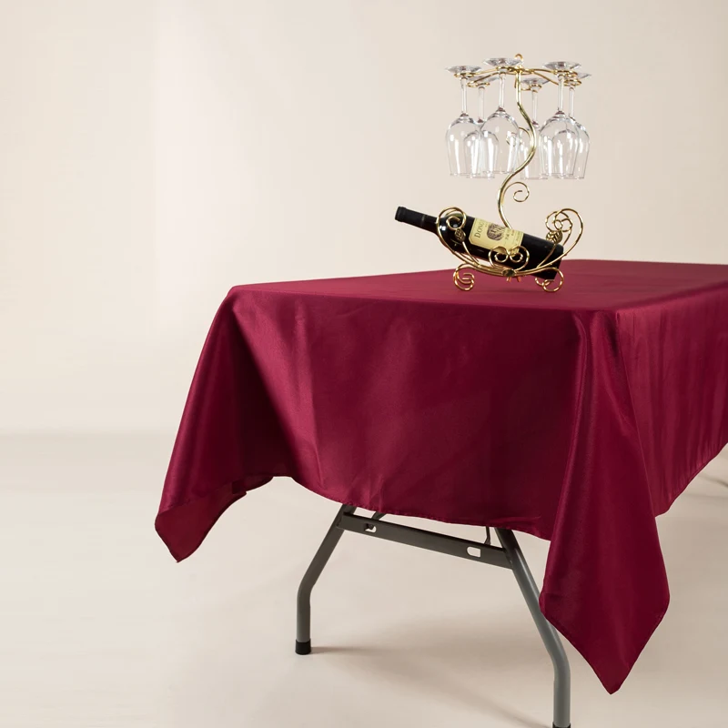 Wine Red YRYIE полиэфирная ткань белая прямоугольная скатерть темно-синяя Обычная Скатерть для свадеб, мероприятий, отелей, банкетов - Цвет: Wine Red