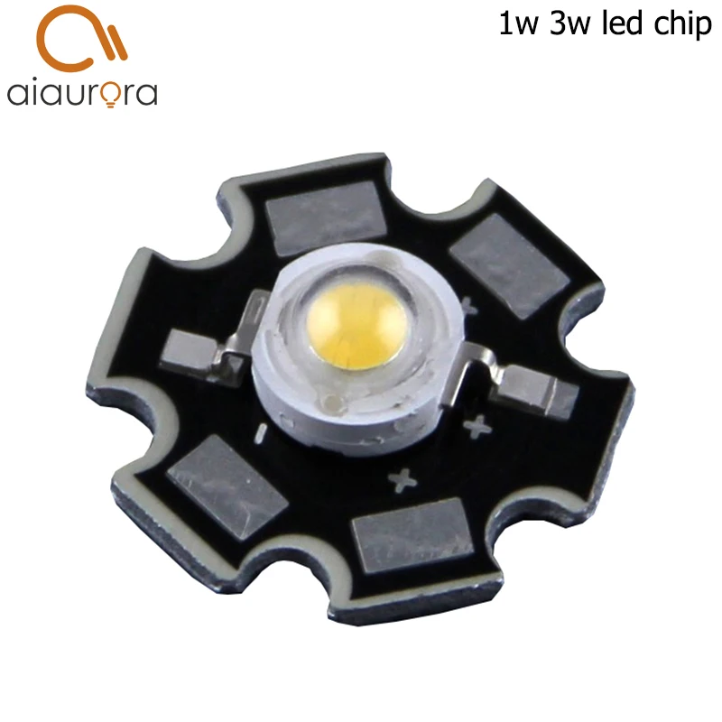 10pcs Epistar 3w/1w led chips bulb diode lamp warm/cold/natural white/white/red/yellow/blue/green/UV for aquarium grow light