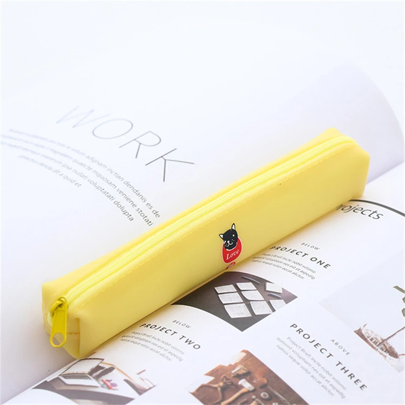 DL цветная полоса мультфильм собака ручка Канцтовары сумка желе дети основной