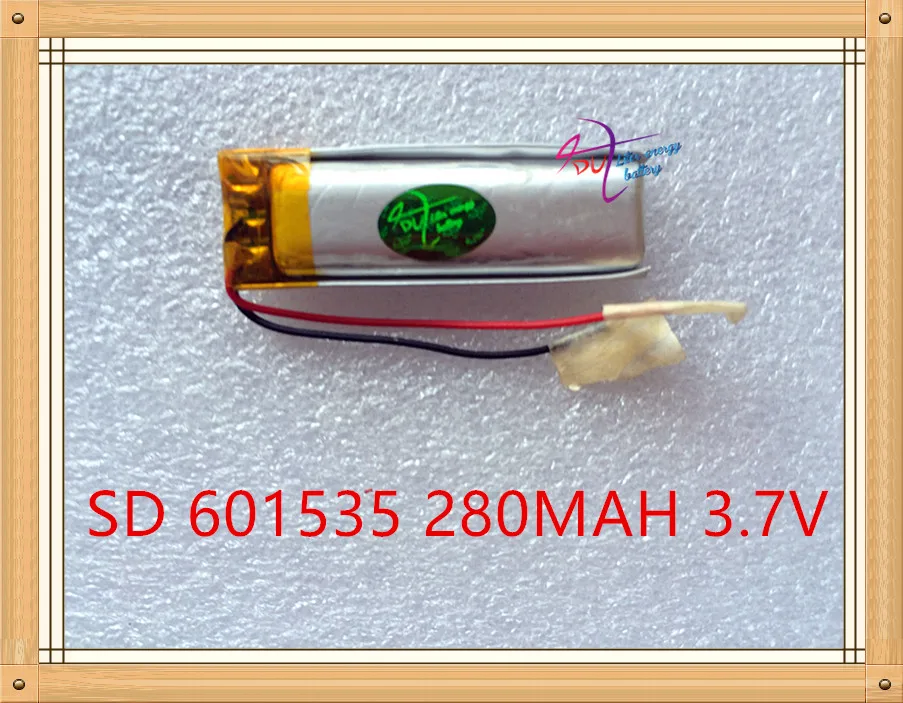Литровая батарея энергии 3 7 В полимерная литиевая 601535 280 мАч записывающая ручка