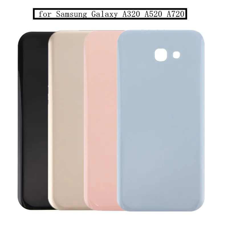 Стеклянная крышка для батареи, корпус для samsung Galaxy A3 A5 A7 A320 A520 A720, запасные части, задняя дверь+ клейкая наклейка