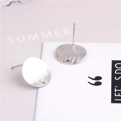 silver 10 шт. простые круглые серьги-капли с одним отверстием для женщин DIY амулеты сережки oorbellen аксессуары для изготовления ювелирных изделий AC210 - Цвет: silver