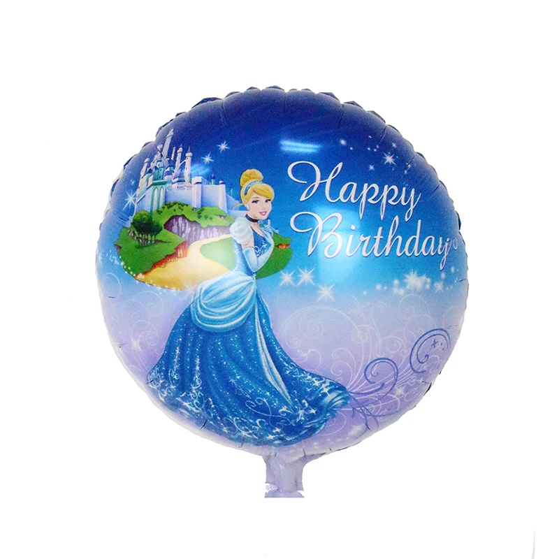 Новый 1 шт. Круглый Принцесса партия воздушные шары алюминиевые украшены брак