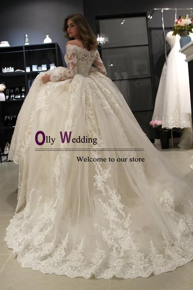Романтическое бальное платье Свадебные платья Vestido De Novia 2019 кружевное с