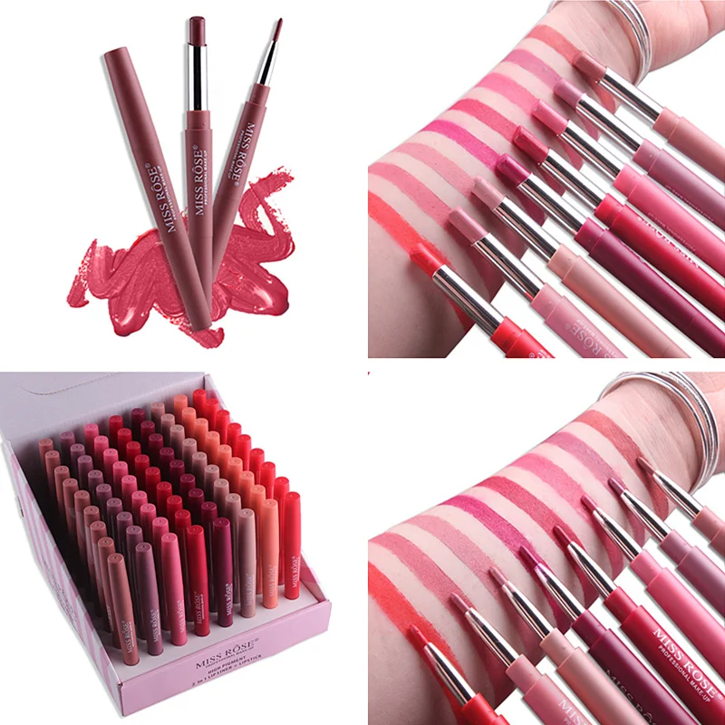 MISS ROSE оптовая продажа 14 шт./лот Двойные головки водостойкая матовая губная помада