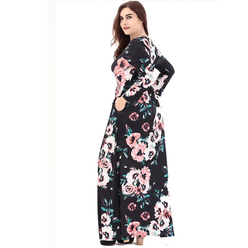 Женское длинное платье desigual с длинным рукавом и цветочным принтом большие