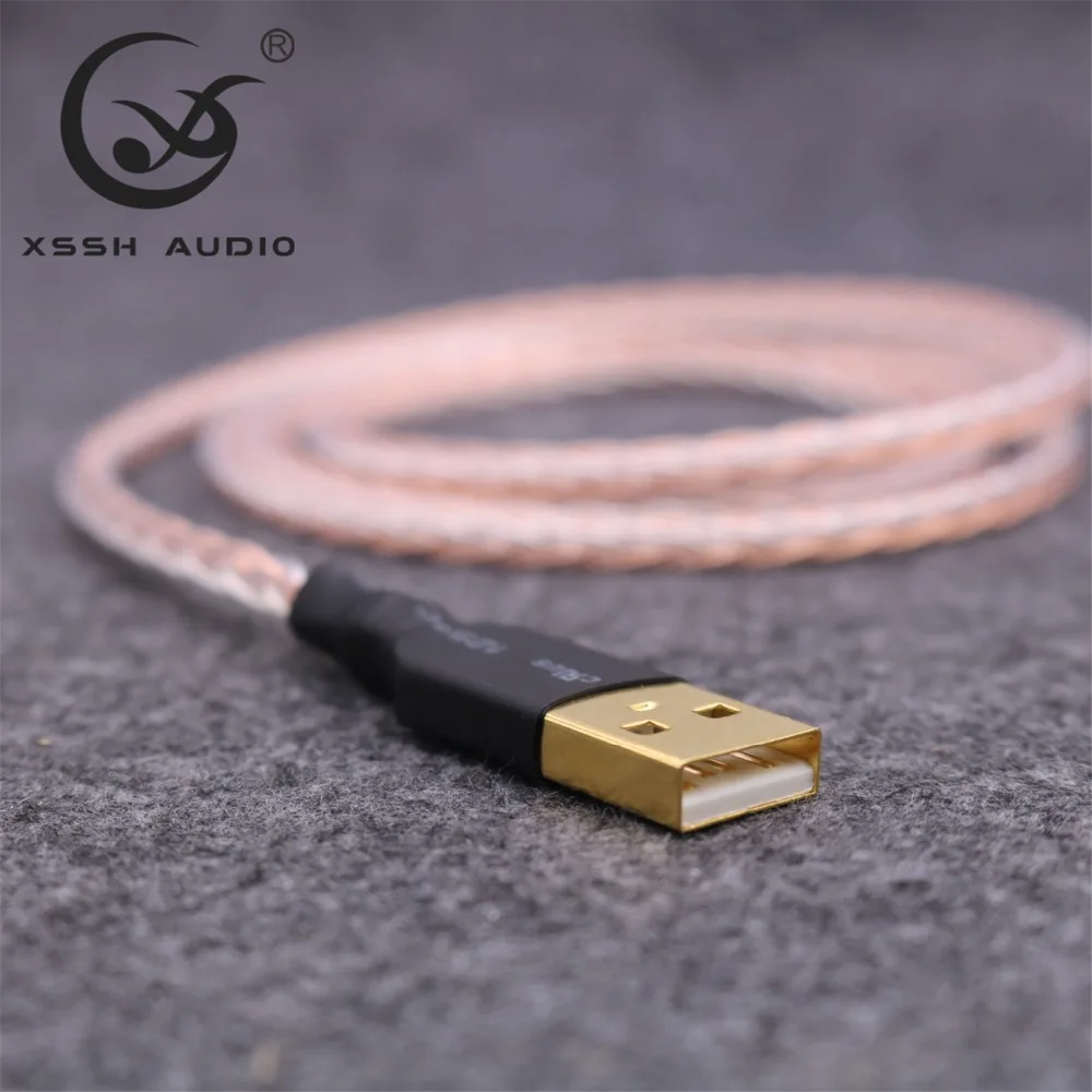 Кабели USB XSSH Audio Сделай Сам OCC 7n Медь Серебро смешанные OFC медный проводник A к B