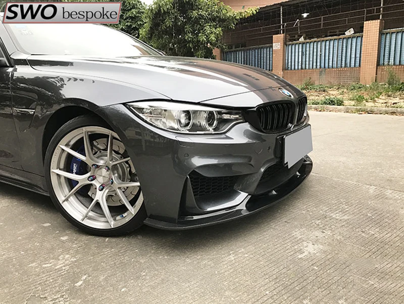 Автоаксессуары MONTFORD для BMW F80 F82 M3 M4 углеродное волокно гоночный передний бампер