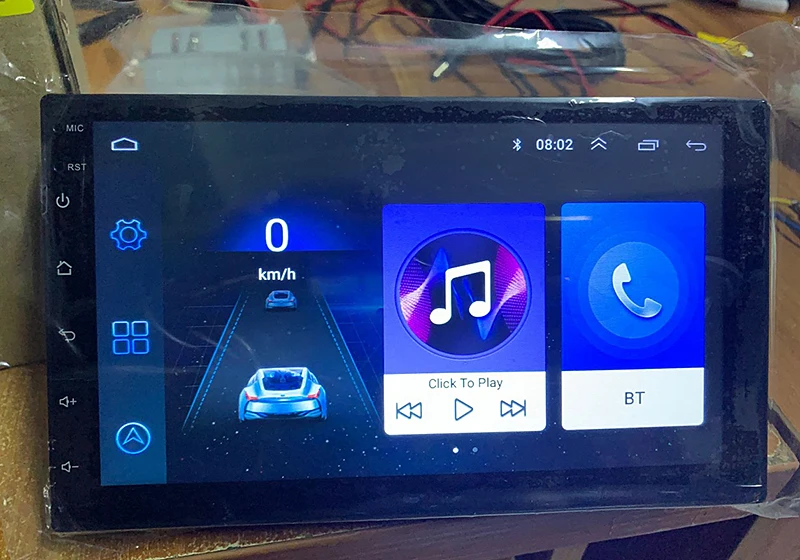 HD 7 дюймов 1024*600 2 Din Android 9,1 стереонаушники радио, Bluetooth, GPS Wifi Автомобильный DVD Настольный ПК Автомобильный мультимедийный плеер