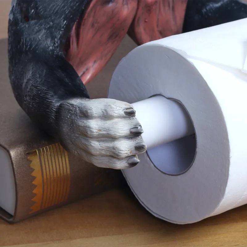 Смоляная музыкальная собачка для ванной комнаты вешалка полотенец креативный