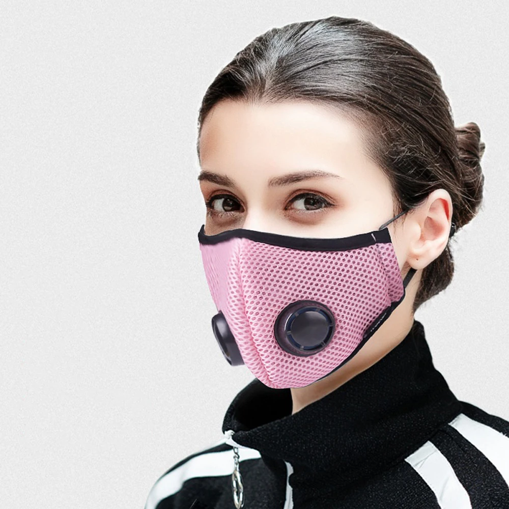 Маска против пыли PM2.5 дышащие Теплые маски для рта с двойным фильтром дыхательный клапан костюм для женщин и мужчин анти-туман респиратор
