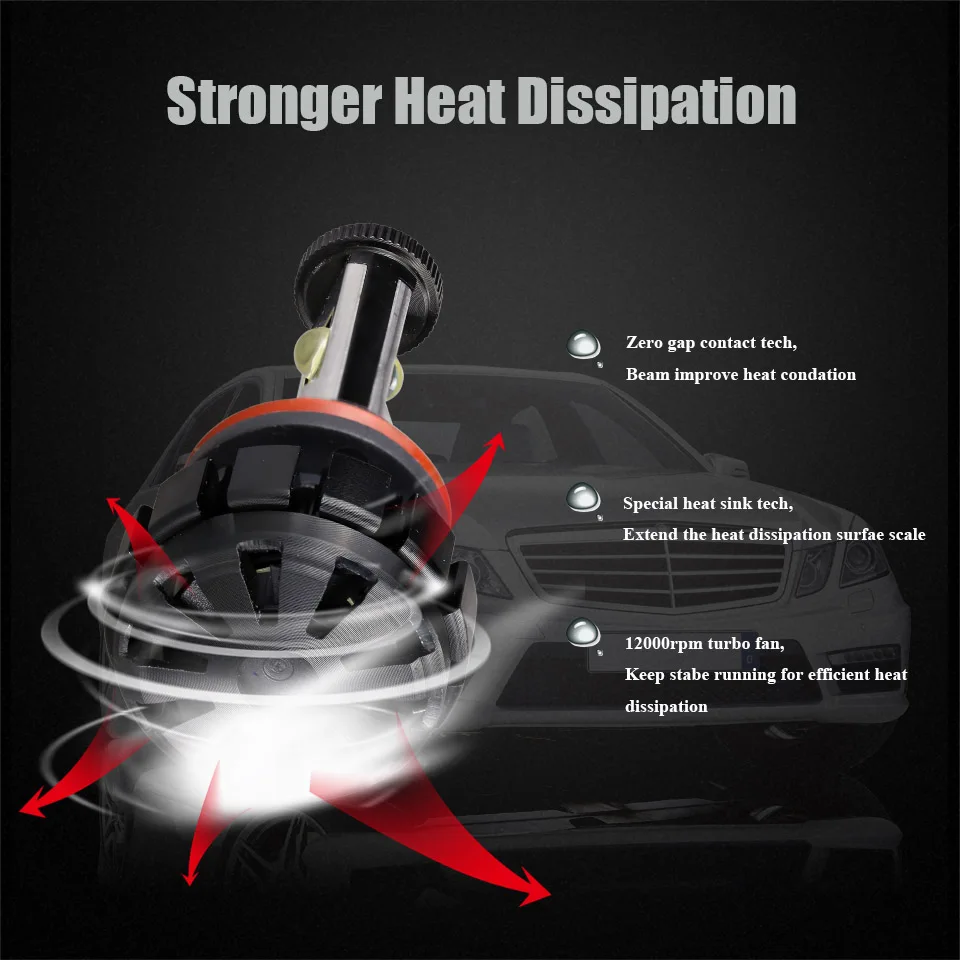 ANMINGPU 2 шт. 12000LM/пара фар лампы с чипами Cree XHP50 H8 H11 светодиодные 6000K H4 Led H7 H1 H3 9006 9005