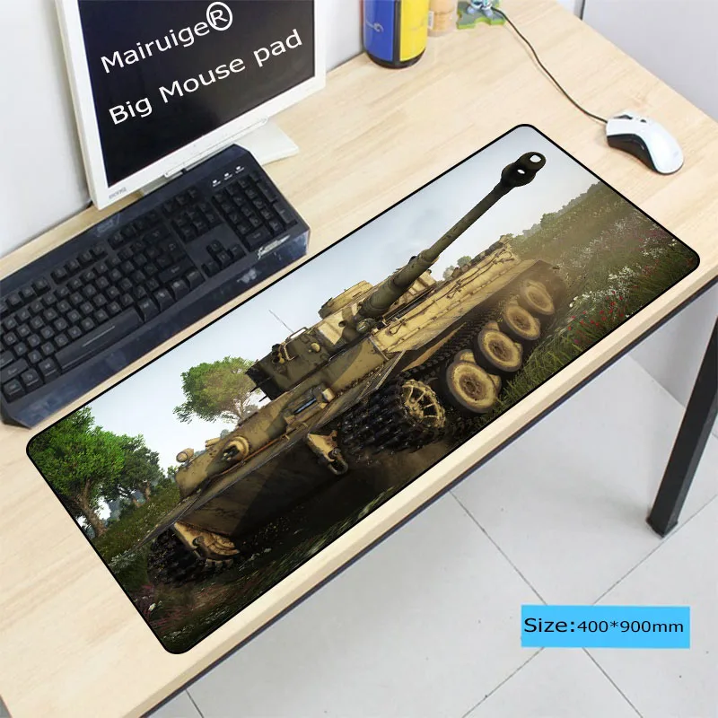 

Mairuige World of Tanks Gaming Mouse Pad Computer Notebook Rubber Mice Mat Stitched Edge Speed Up Mousepad 900*400*4MM Thicken