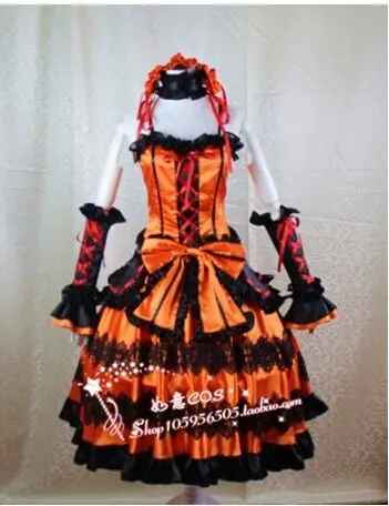 Аниме Дата живой токисаки Куруми Косплей Кошмар Хэллоуин Карнавальный Костюм