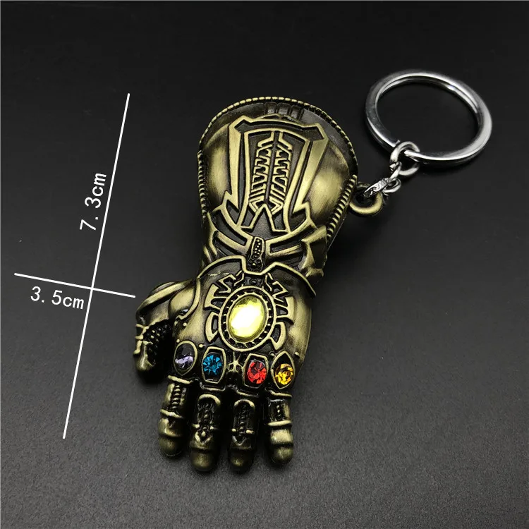 Marvel Avengers 4 Infinity War брелок танос перчатка Модель брелок для ключей на цепочке и женский подарок брелок модная игрушка фигурки для хобби