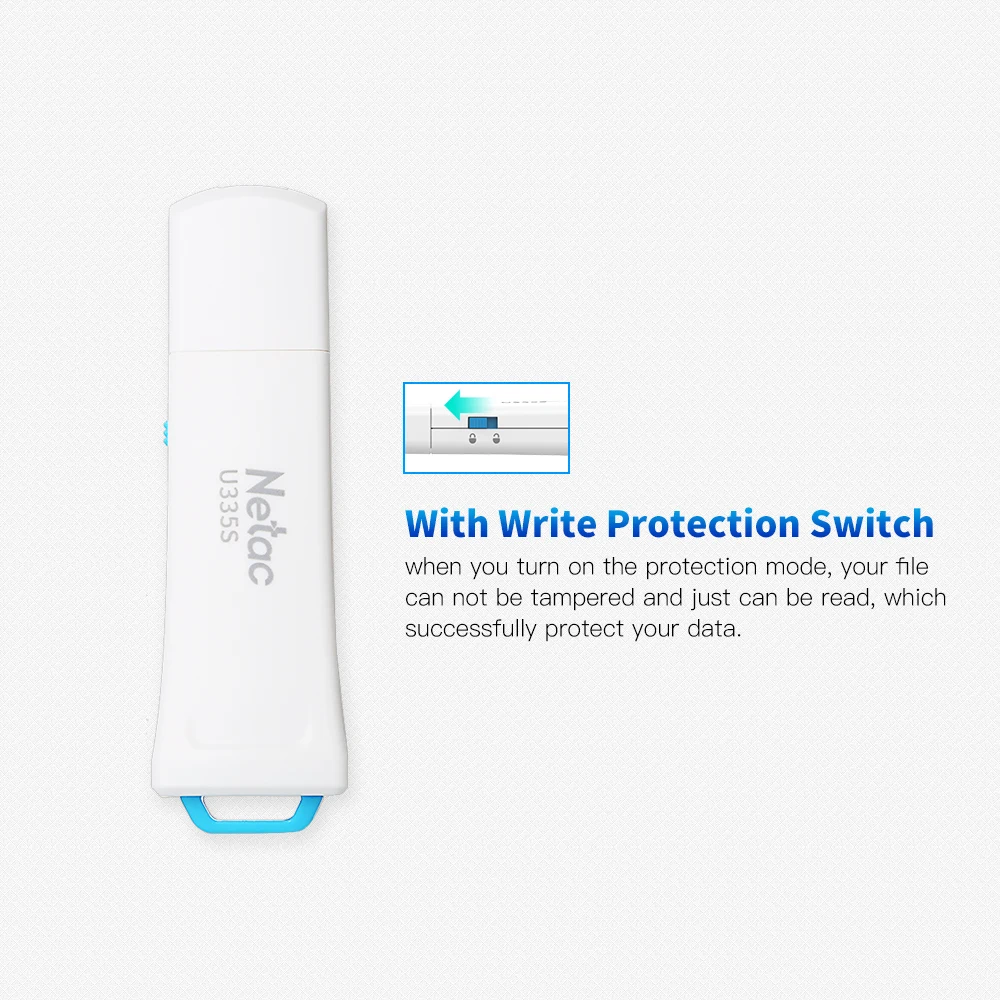 Original! Netac 16GB 32GB USB Flash Drive 3.0 Pendrive USB Stick Pen Drive USB 3.0 U Disk With Write Protected U335S
