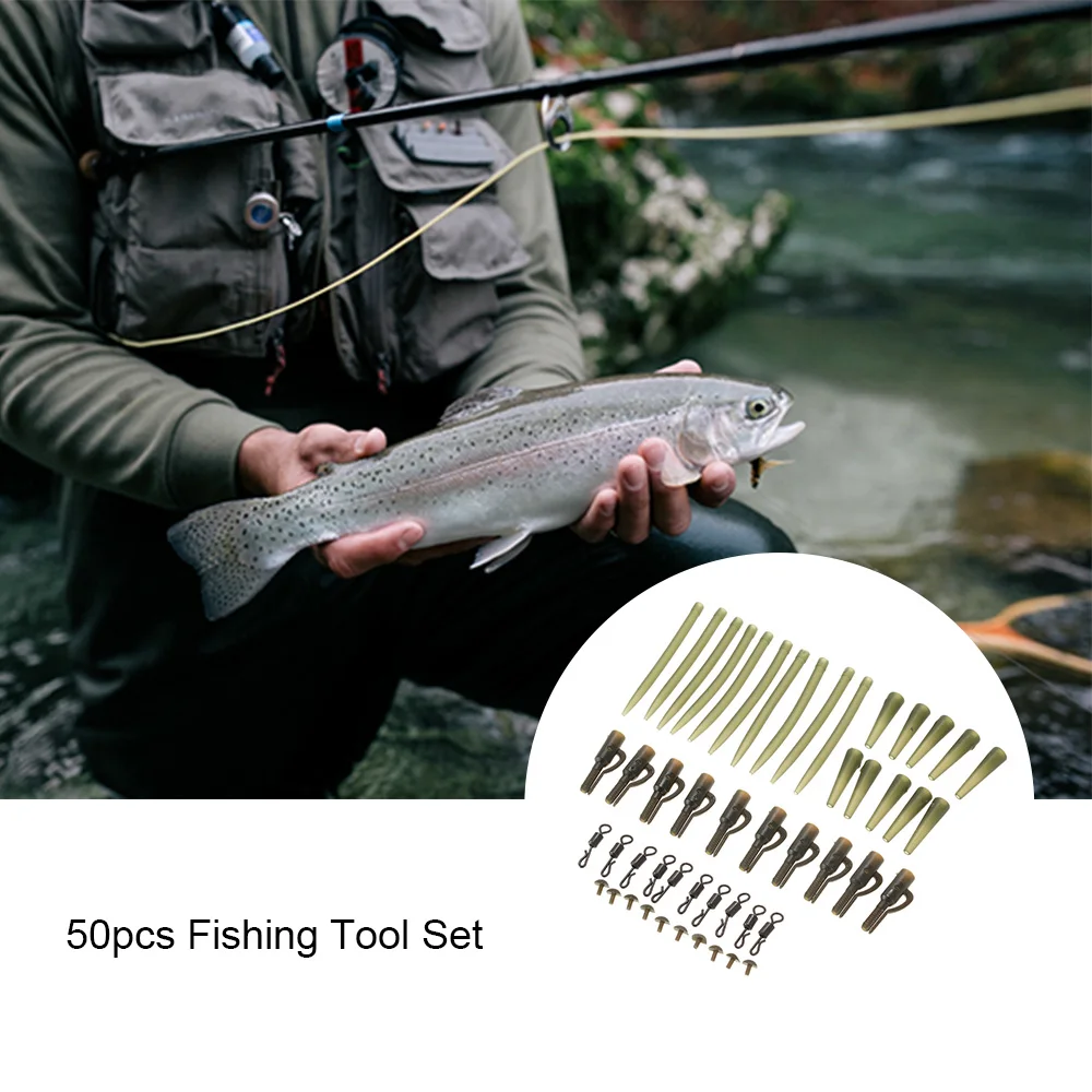 50 шт. клеммные рыболовные снасти для карпа безопасные свинцовые зажимы с