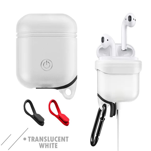 New Version white Новейшие прочные силиконовые Противоударные Защитные красочные Airpods Чехлы облегающий рукав Чехол Коробка для Аксессуары для наушников Капа - Цвет: New Version white