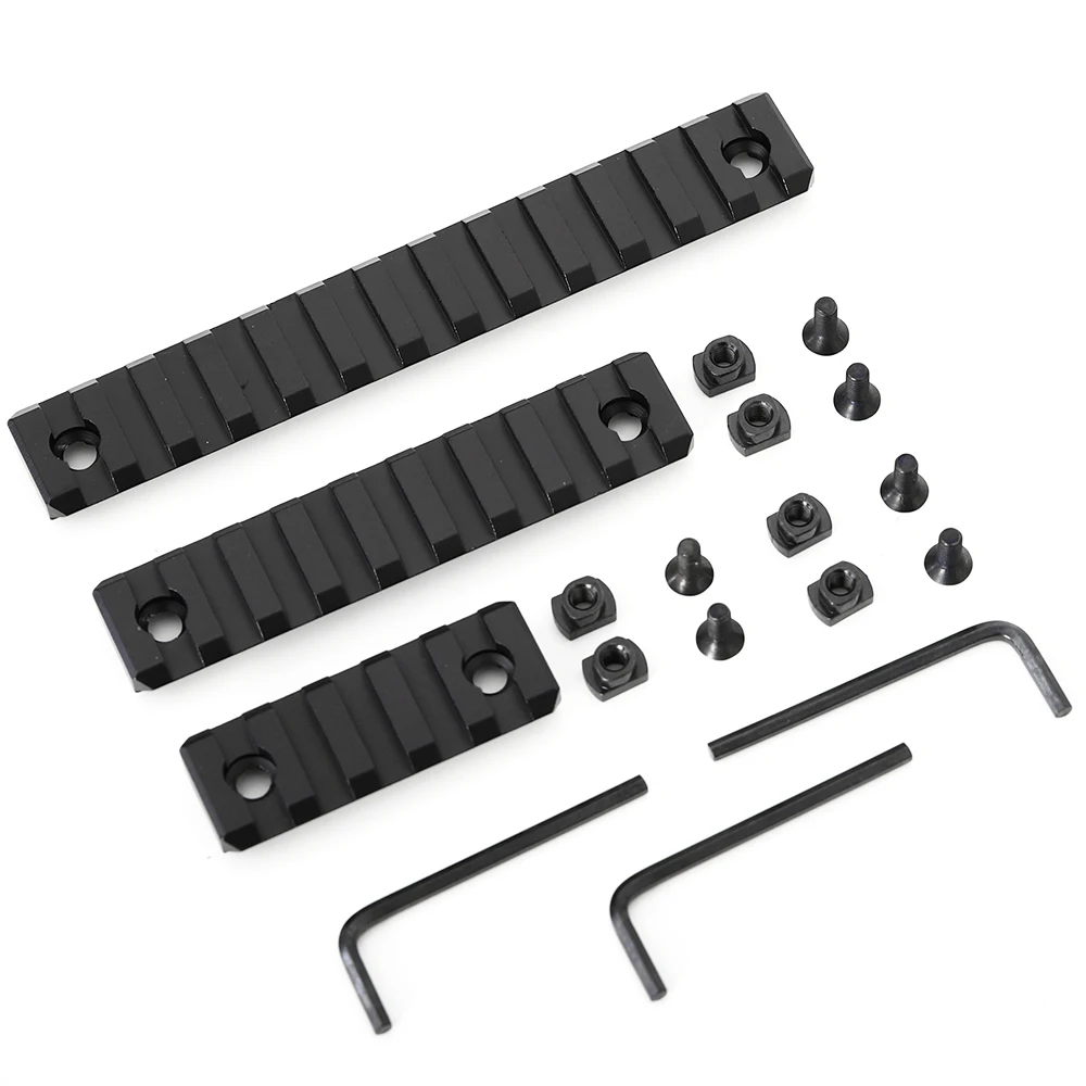 AR15 rail Aluminum M-Lok 5 9 13 Slot Picatinny/Weaver Rail Handguard Section set AR-15 MLOK 20 мм Picatinny | Спорт и развлечения