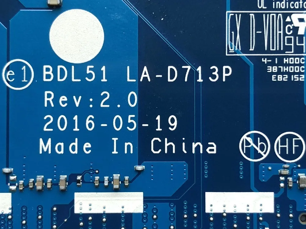 Высококачественная материнская плата для ноутбука HP 15 BA series 854957 601 BDL51 LA D713P DDR3 100%
