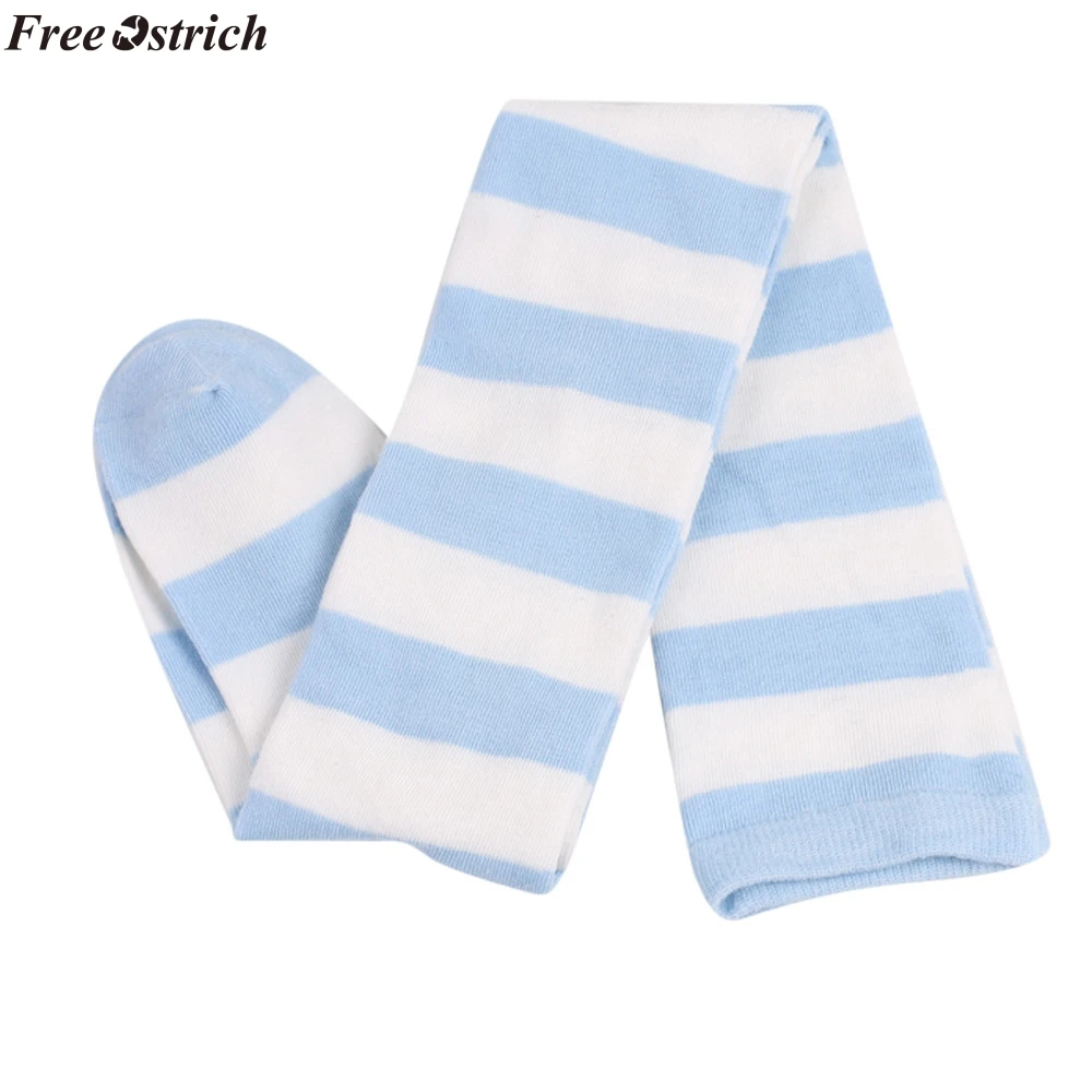 Свободные Страусиные женские повседневные Мягкие широкие полосатые чулки